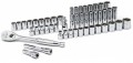 GearWrench 80700D 49-Piece Standard and Deep SAE/Metric Mechanics Tool Set, 0.5&amp;quot; drive, 6-point-