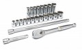 GearWrench 80707 &amp;frac12;&amp;quot; Drive 6-Point Standard and Deep SAE Mechanics Tool Set, 23-piece-