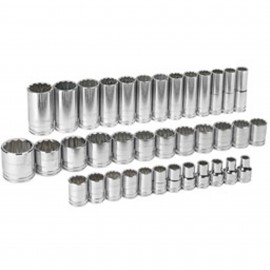 GearWrench 80730 Metric 12-Point Standard/Deep Socket Set, 37-piece, ½" drive-