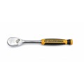 GearWrench 81007T &amp;frac14;&amp;quot; Drive 90-Tooth Dual Material Teardrop Ratchet, 6&amp;quot;-