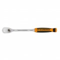 GearWrench 81029T &amp;frac14;&amp;quot; Drive 90 Tooth Long Handle Dual Material Teardrop Ratchet, 8&amp;quot;-