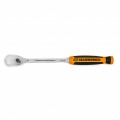 GearWrench 81029T &amp;frac14;&amp;quot; Drive 90 Tooth Long Handle Dual Material Teardrop Ratchet, 8&amp;quot;-