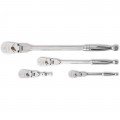 GearWrench 81230P 120XP Flex-Head Ratchet Set, 4-piece, ¼", 3/8" and ½" drive-