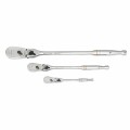 GearWrench 81276T &amp;frac14;&amp;quot;,&amp;frac38;&amp;quot; and &amp;frac12;&amp;quot; Drive 90 Tooth Locking Flex Head Teardrop Ratchet Set-