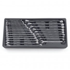 GearWrench 81900 Combination Wrench Set, 24-Piece, 12-Point SAE/Metric Long Pattern-
