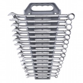 GearWrench 81902 12 Point Long Pattern Combination Metric Wrench Set, 15 pieces-