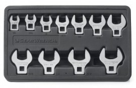 GearWrench 81908 &amp;frac38;&amp;quot; Drive Crowfoot SAE Wrench Set, 11-piece-