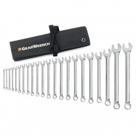GearWrench 81916 12 Point Long Pattern Combination Metric Wrench Set, 22 pieces-
