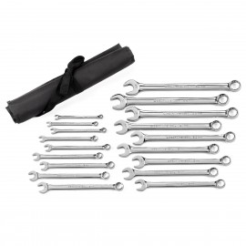 GearWrench 81920 12 Point Long Pattern Combination Metric Wrench Set, 18 pieces-
