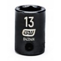 GearWrench 84314N &amp;frac38;&amp;quot; Drive 6-Point Standard Impact Metric Socket, 13 mm-