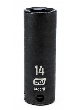 GearWrench 84337N &amp;frac38;&amp;quot; Drive 6-Point Deep Impact Metric Socket, 14 mm-