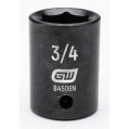 GearWrench 84506N &amp;frac12;&amp;quot; Drive 6-Point Standard Impact SAE Socket, &amp;frac34;&amp;quot;-