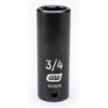 GearWrench 84552N &amp;frac12;&amp;quot; Drive 6-Point Deep Impact SAE Socket, &amp;frac34;&amp;quot;-