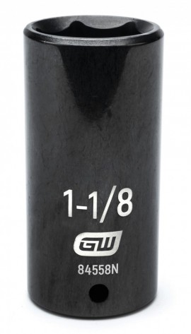 GearWrench 84558N &amp;frac12;&amp;quot; Drive 6-Point Deep Impact SAE Socket, 1&amp;frac18;&amp;quot;-
