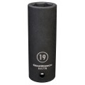 GearWrench 84577N &amp;frac12;&amp;quot; Drive 6 Point Deep Impact Metric Socket, 19 mm fastener-