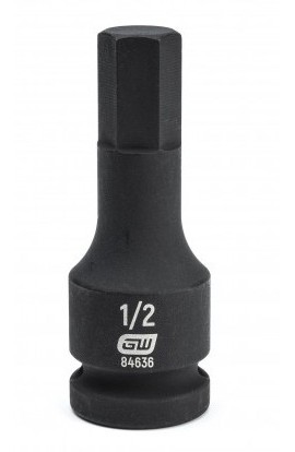 GearWrench 84636 &amp;frac12;&amp;quot; Drive Hex Bit Impact SAE Socket, &amp;frac12;&amp;quot;-