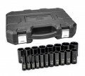 GearWrench 84934N &amp;frac12;&amp;quot; Drive 6-Point Deep Impact SAE Socket Set, 19-piece-