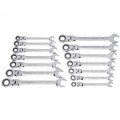 GearWrench 85141 Flex Head Ratcheting Combination Wrench Set, 14-pack, SAE/Metric-