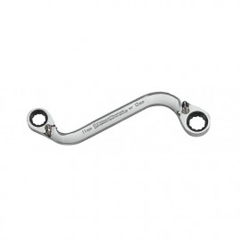 GearWrench 85224 72-Tooth 12 Point S-Shaped Reversible Double Box Ratcheting Wrench, 0.4 x 0.5&amp;quot;-