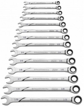 GearWrench 86426 120XP 14-Piece Universal Spline XL Ratcheting Combination Metric Wrench Set-
