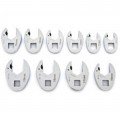 GearWrench 89119 Ratcheting Crowfoot Wrench Set, 3/8" Drive, Metric and SAE-