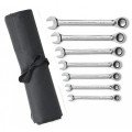 GearWrench 9567RN 12-Point Reversible Ratcheting Combination SAE Wrench Set, 7-piece-