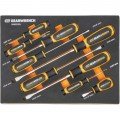 GearWrench GWMSSCRSL Slotted Screwdriver Set, dual material handle, foam storage tray-