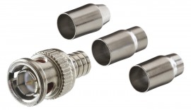 GEM 301-00-75TP Universal BNC Male Crimp-On Connector, 75 &amp;ohm;, 10-pack-