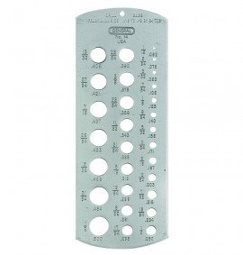 General Tools 14 Fractional Drill Bit Gauge, stainless steel, 1/16 to 1/2&amp;quot;-