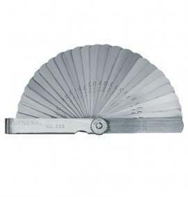 General Tools 230 Straight Leaf Feeler Gauge, 26 leaves, 3&amp;quot;-