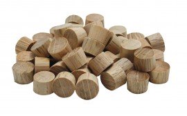 General Tools 313038 3/8" Flat Head Oak Plugs, 50-packs-