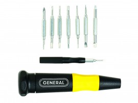 General Tools 751016 16-in-1 Screwdriver with 8 double-ended blades-