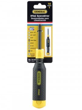 General Tools 8142C 14-in-1 Multi-PRO Screwdriver Set with HVAC/R bit driver, carded-