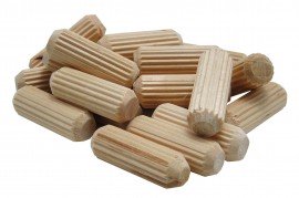 General Tools 840014 Fluted Hardwood Dowel Pins, 1/4&quot;, FSC compliant, 72-pack-