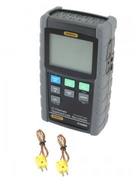 General Tools DT4208SD 12-Channel Thermocouple Thermometer with Excel-formatted data logging SD card, -148 to 3092°F-