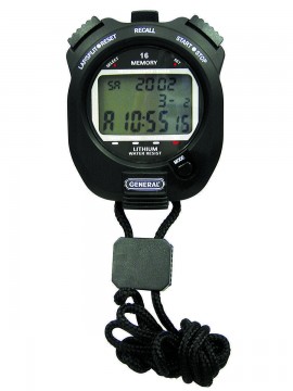 General Tools SW888L Stopwatch with programmable memory, backlight, three line-
