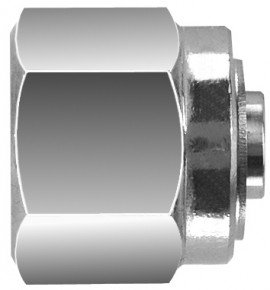 BI-Lok DBA Plug, &lt;sup&gt;5&lt;/sup&gt;&amp;frasl;&lt;sub&gt;16&lt;/sub&gt;&amp;quot; tube OD, &amp;frac58;&amp;quot; tube nut-