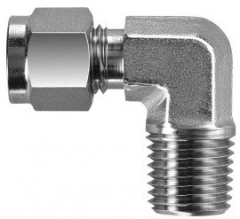 BI-Lok DLN Male NPT Elbow, &amp;frac18;&amp;quot; A tube OD, &amp;frac14;&amp;quot; T NPT-