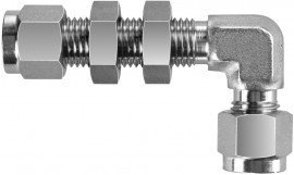 BI-Lok DSL Bulkhead Union Elbow, &amp;frac38;&amp;quot; A tube OD-