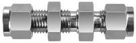 BI-Lok DSU Bulkhead Union, &lt;sup&gt;5&lt;/sup&gt;&amp;frasl;&lt;sub&gt;16&lt;/sub&gt;&amp;quot; A tube OD-