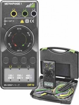 Gossen Metrawatt MetraPhase 1 Phase Sequence Indicator with electronic rotary dial-