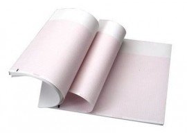 GRAPHTEC PZ468-2H-R5A Linecorder Chart Paper, 2 x 1.57&amp;quot; channels, red grid-