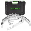GreatNeck Tools 23995 Ratchet &amp; Socket Set, 1/2" drive, 26-piece-