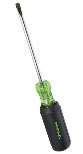 Greenlee 0153-24C Flat Cabinet Screwdriver, 0.188 x 10&quot;-
