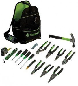 Greenlee 0159-17ELEC Open Carrier with 17-Piece Tool Kit-