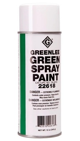 Greenlee 22618 Spray Paint, 13 oz, green-