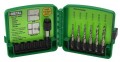 Greenlee DTAPKIT Combination Drill/Tap Bit Kit with quick-change adapter, 6-32 to &amp;frac14;-20, 6-piece-