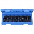 Grey Pneumatic 1298HC Hex Driver Set, 3/8" drive, fractional/metric-