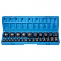 Grey Pneumatic 1726 m Impact Socket Set, ½" Drive, 12-Point Metric, 26-Piece-