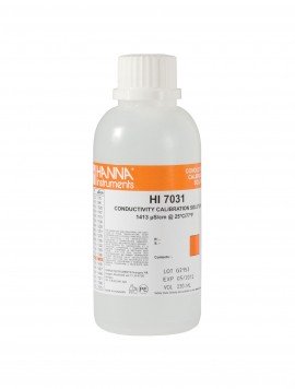 Hanna HI7031M Conductivity Standard, 230mL Bottle, 1413 &amp;micro;S/cm-